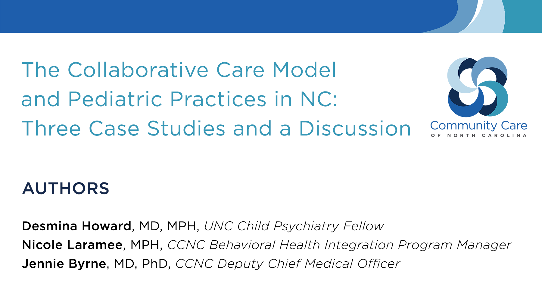 Case study: New model pairs up pediatricians and behavioral health specialty providers to improve patient care and practice revenue