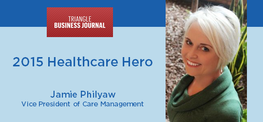 Jamie Philyaw receives Healthcare Hero award from TBJ