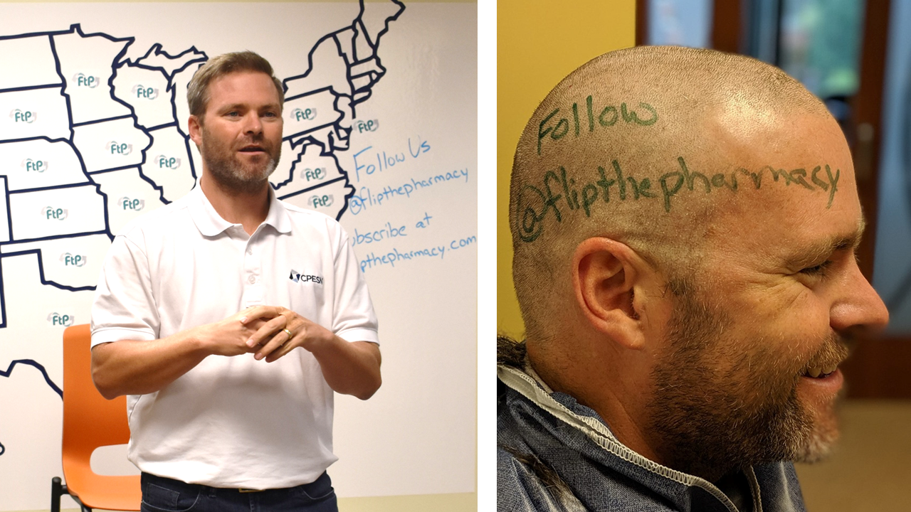 Trygstad shaves his head for Flip the Pharmacy