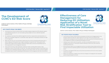 CCNC Data Briefs Detail Strategies for Reducing Avoidable Emergency Department Visits
