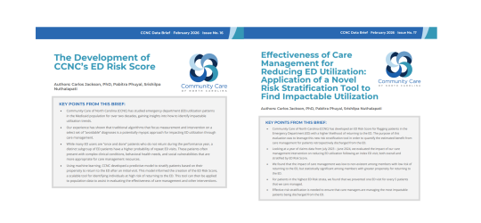 CCNC Data Briefs Detail Strategies for Reducing Avoidable Emergency Department Visits